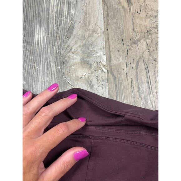 PINK Victoria's Secret Cotton Blend Leggings XL Brown Cross Waist Yoga Lounge - Picture 3 of 9